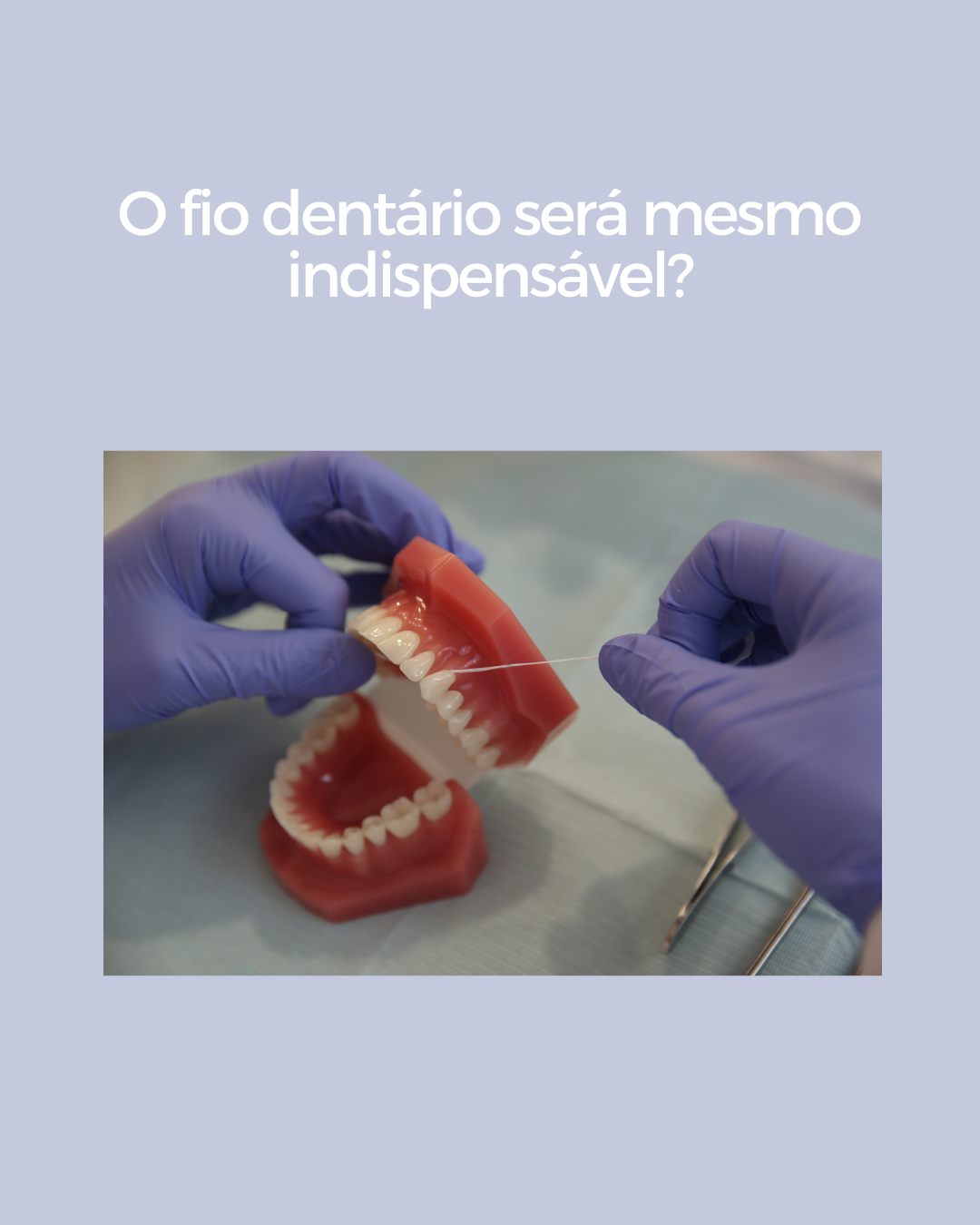 Publicação informativa da clínica sobre cuidados diários e higiene oral